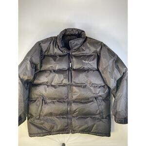 Vintage Y2K Kani Gold Puffer Coat Mens Extra Large XL 18 Husky Brown Full Zip